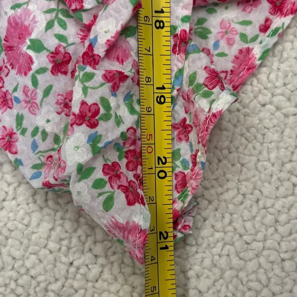 Vintage Ralph Lauren Dress Girls Baby 18M Pink Floral Ruffle Tiered Cotton